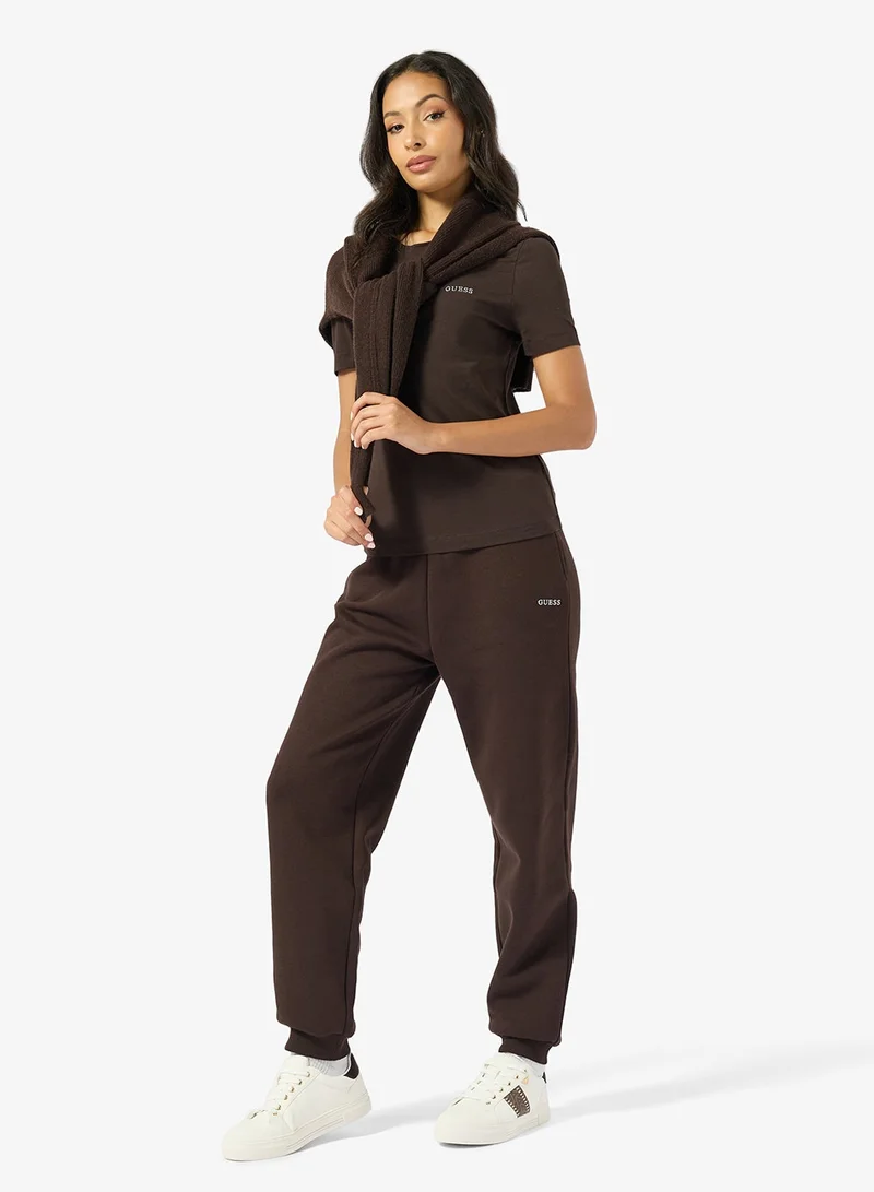 جس تي شيرت تريسي بأكمام قصيرة وياقة دائرية